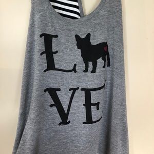 New P.J.Salvage I Love Dogs 🐕 Racerback Tank M